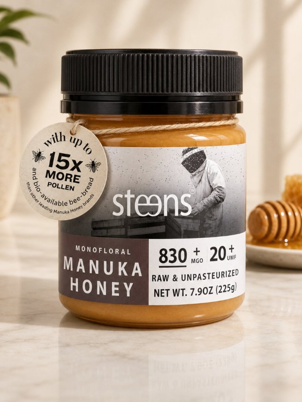 Steens Manuka Honey - MGO 830+ - Pure & Raw 100% Certified UMF